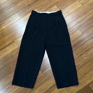 Aritzia Wilfred Cropped Black Effortless Wide Leg Pants